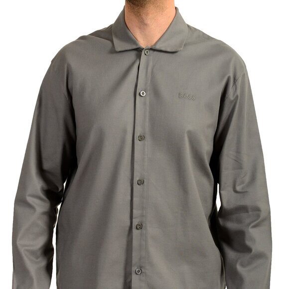 Hugo Boss Men's "Performance Pyjama" Long Sleeve Cotton Pajama Shirt US M IT 50 - Picture 1 of 6